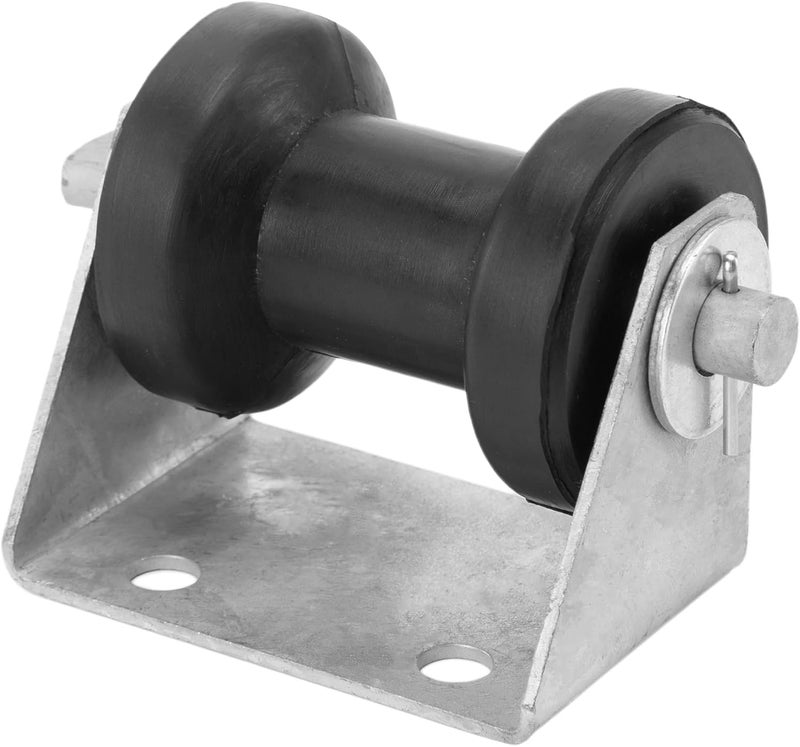 Wonwopn 4" Boat Trailer Spool Stationary Keel Roller Bracket Assembly for 2" Trailer Tongue Frame - Image 1